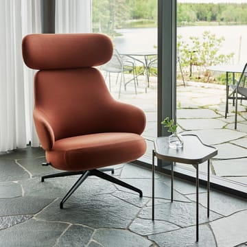 Pillo armchair - Fabric hallingdal 65 200 off-white, chrome, 4-legs base - Swedese