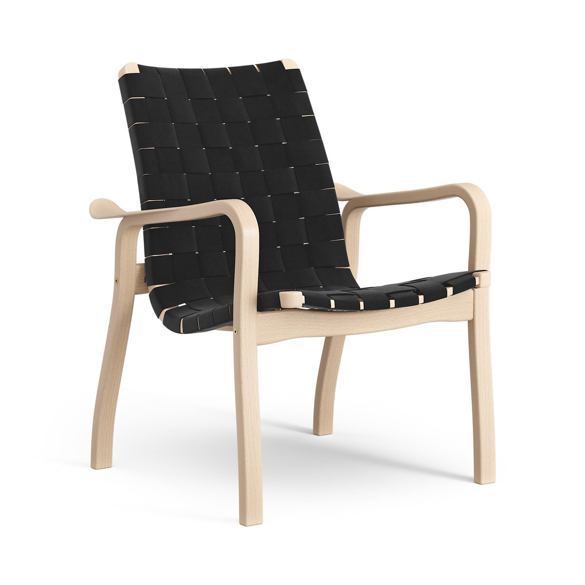 Swedese Primo arm chair low laquered beech Black