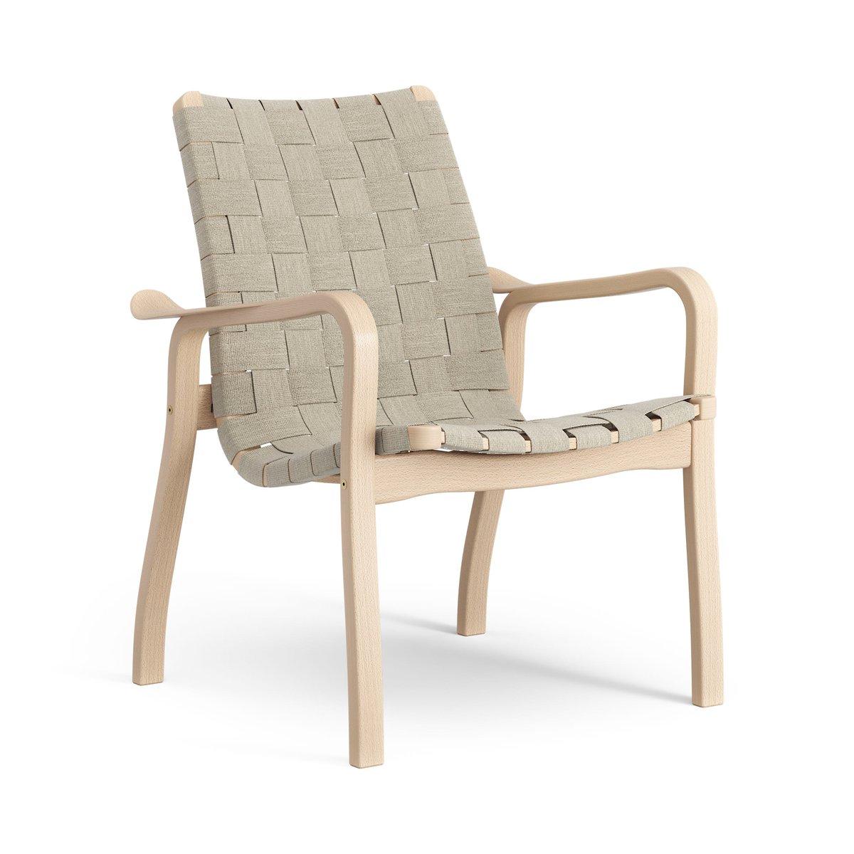 Swedese Primo arm chair low laquered beech Natural