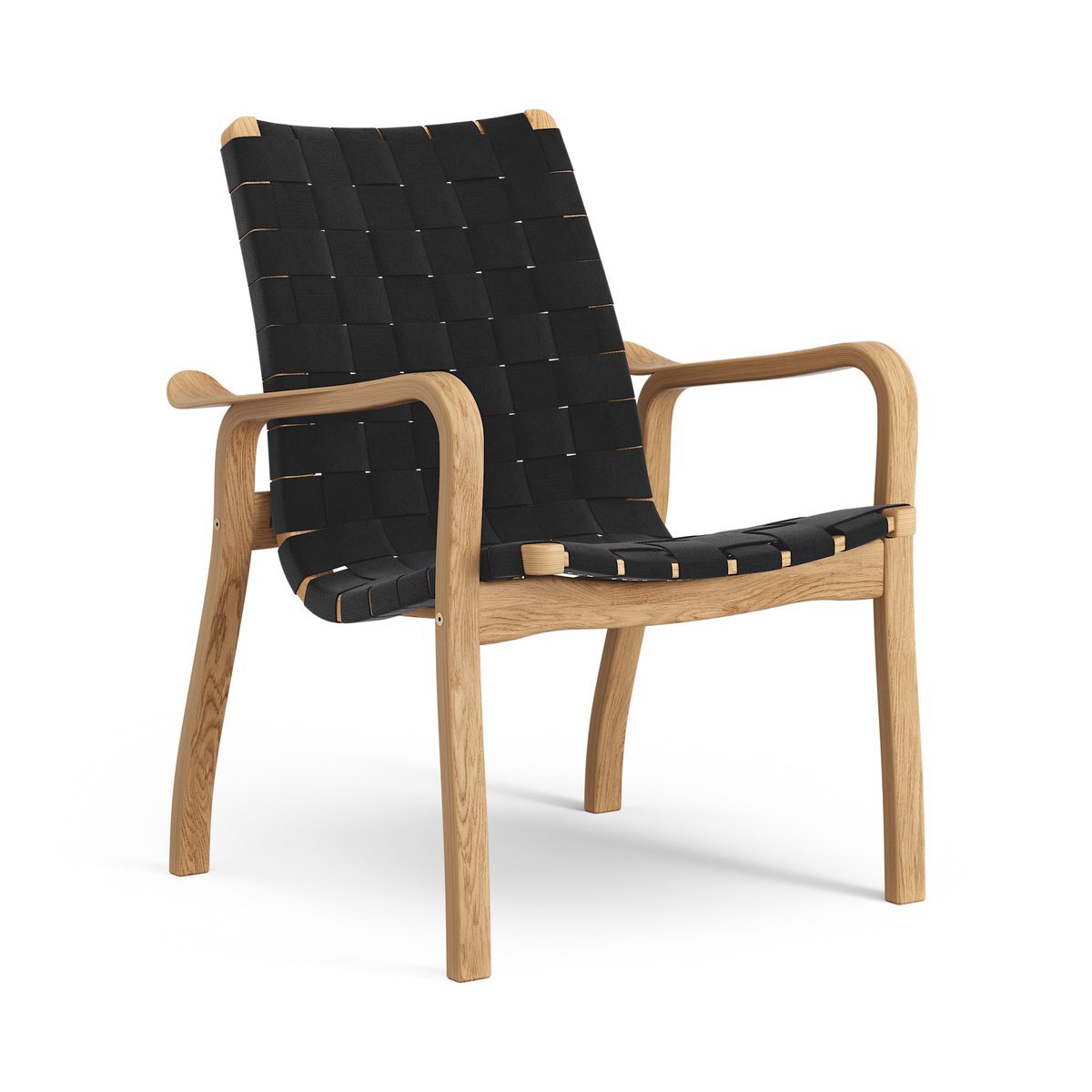 Swedese Primo arm chair low oiled oak Black