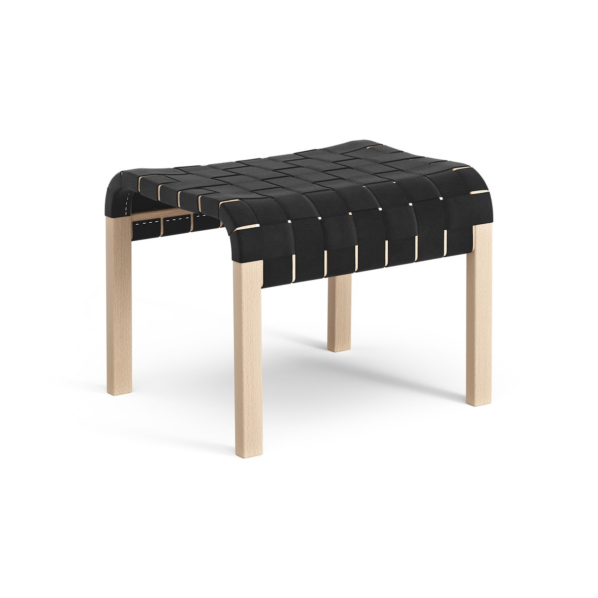 Swedese Primo foot stool laquered beech Black