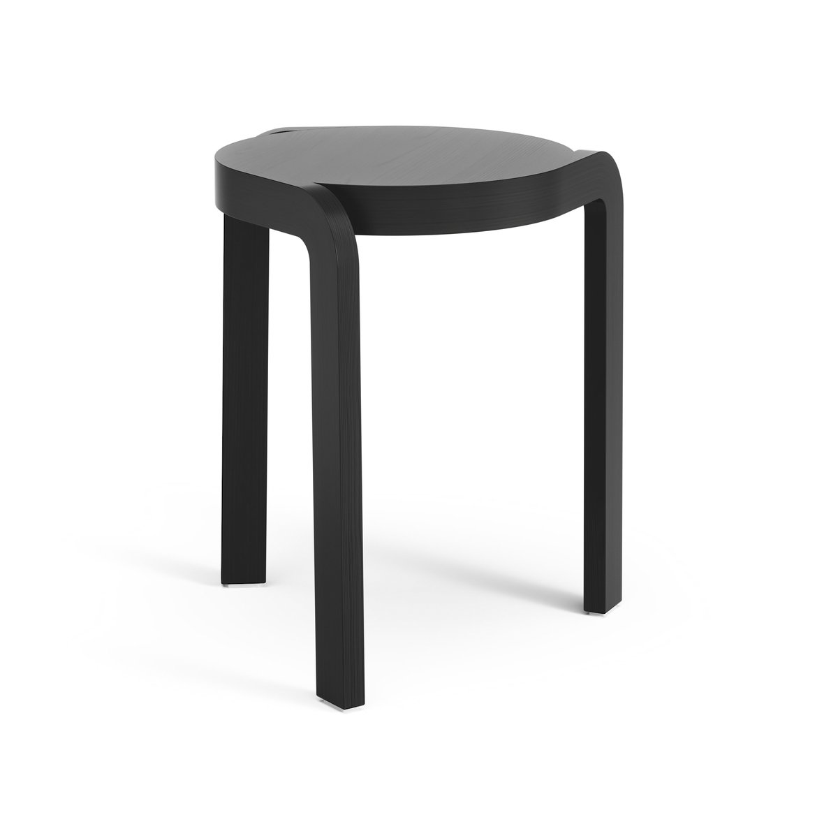 Swedese Spin stool H44 cm Ash black laserad