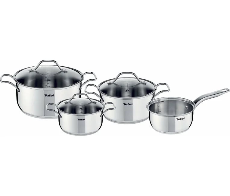 Tefal Intuition saucepan set 7 pieces Stainless steel