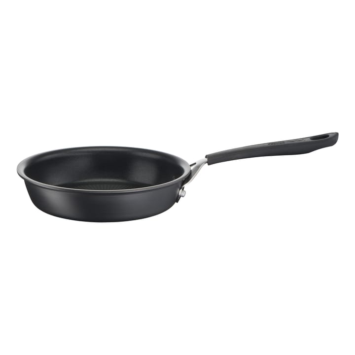 Jamie Oliver Quick Easy pan frying & anodised Tefal from hard