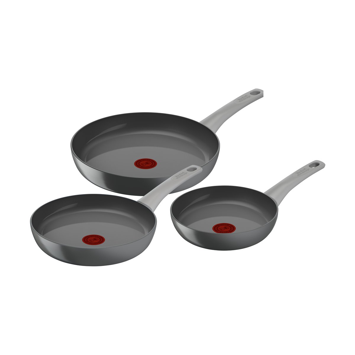 Tefal Renew ON frying pan set 3 pieces Grey