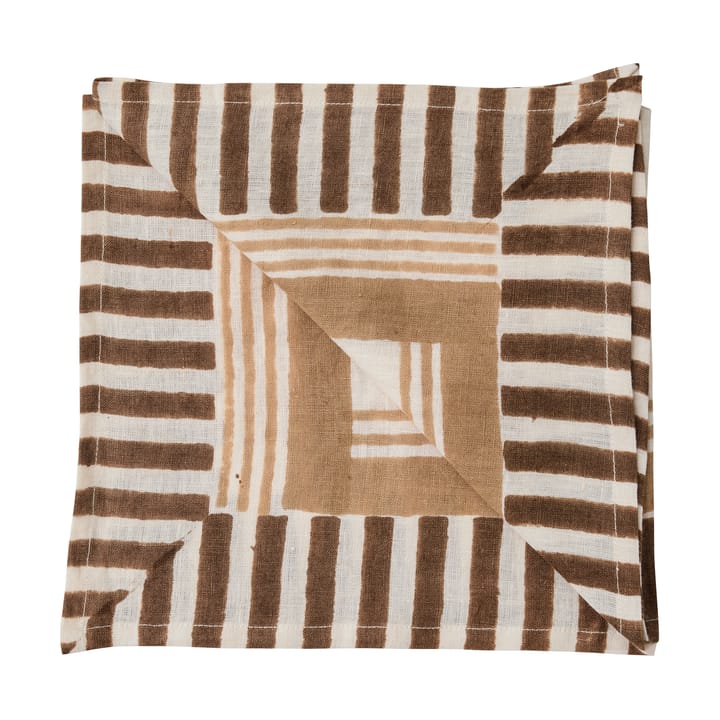 Ella napkin 50x50 cm - Hazelnut checkered - Tell Me More