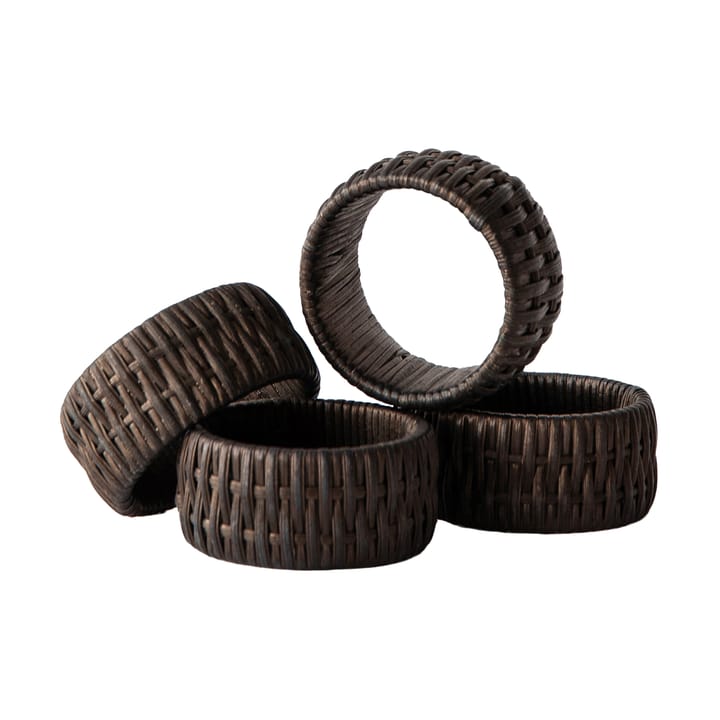 Mila napkin ring set (4-pack) - Brown - Tell Me More