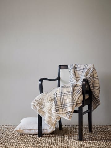 Milton cotton throw 140x200 cm - Beige-white-dark grey - Tell Me More