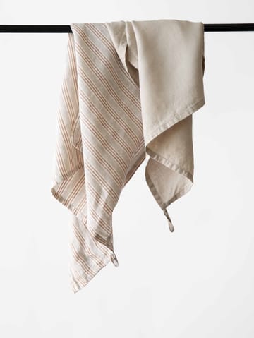 Tell me more kitchen towel linen 50x70 cm - Hazelnut stripe - Tell Me More