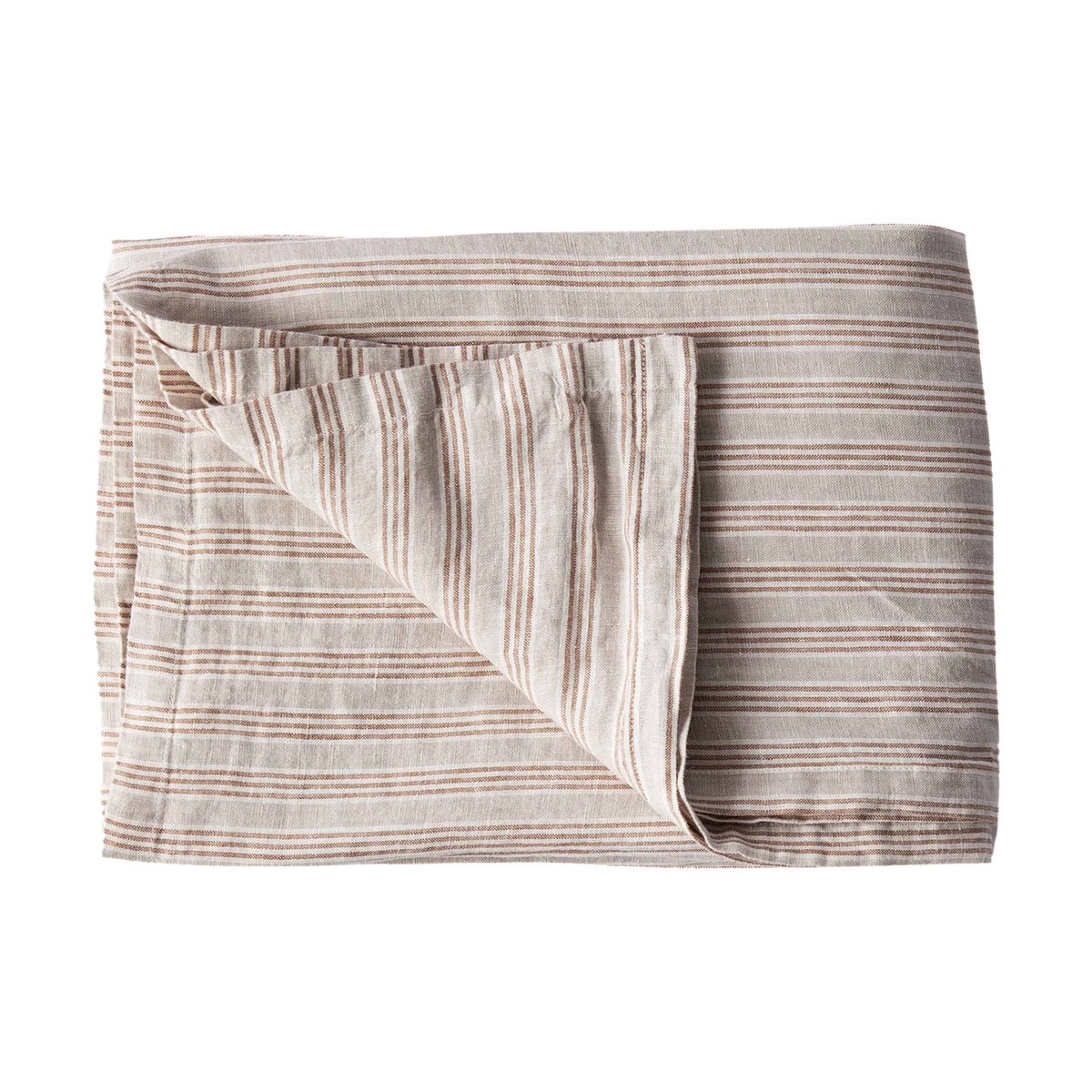 Tell Me More Tell Me More tablecloth 145x330 cm Hazelnut stripe