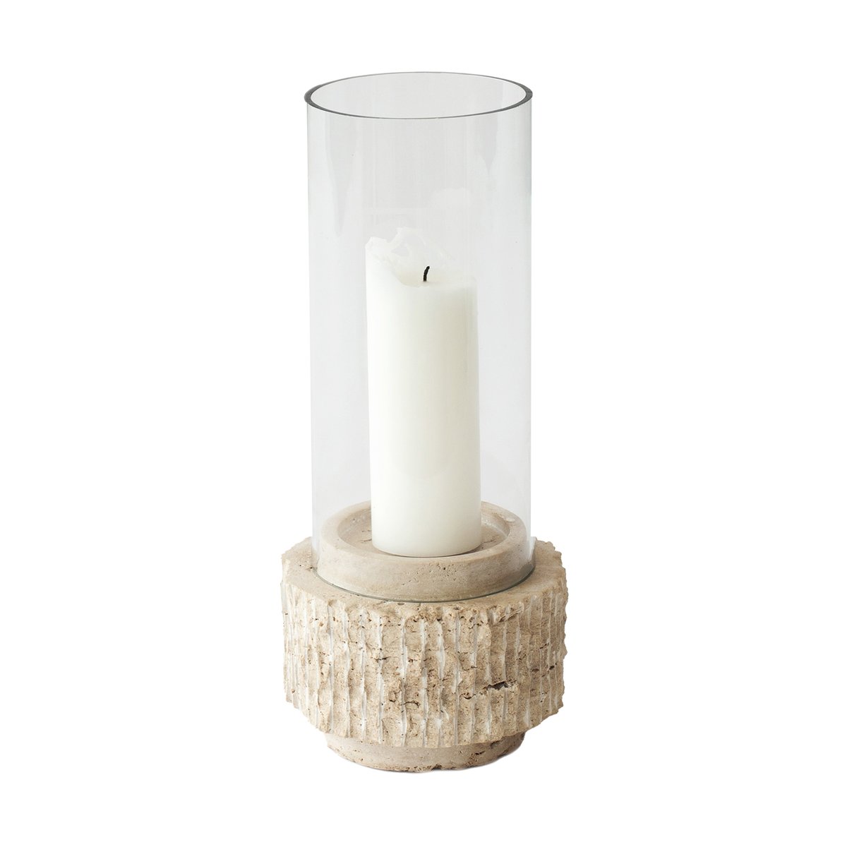 Tell Me More Travertine candle holder 30 cm