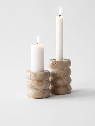 Travertine candle holder - Medium 8 cm - Tell Me More