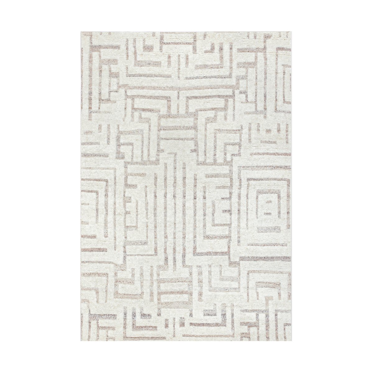 Tell Me More Viby wool rug Ivory-brown, 170x240 cm