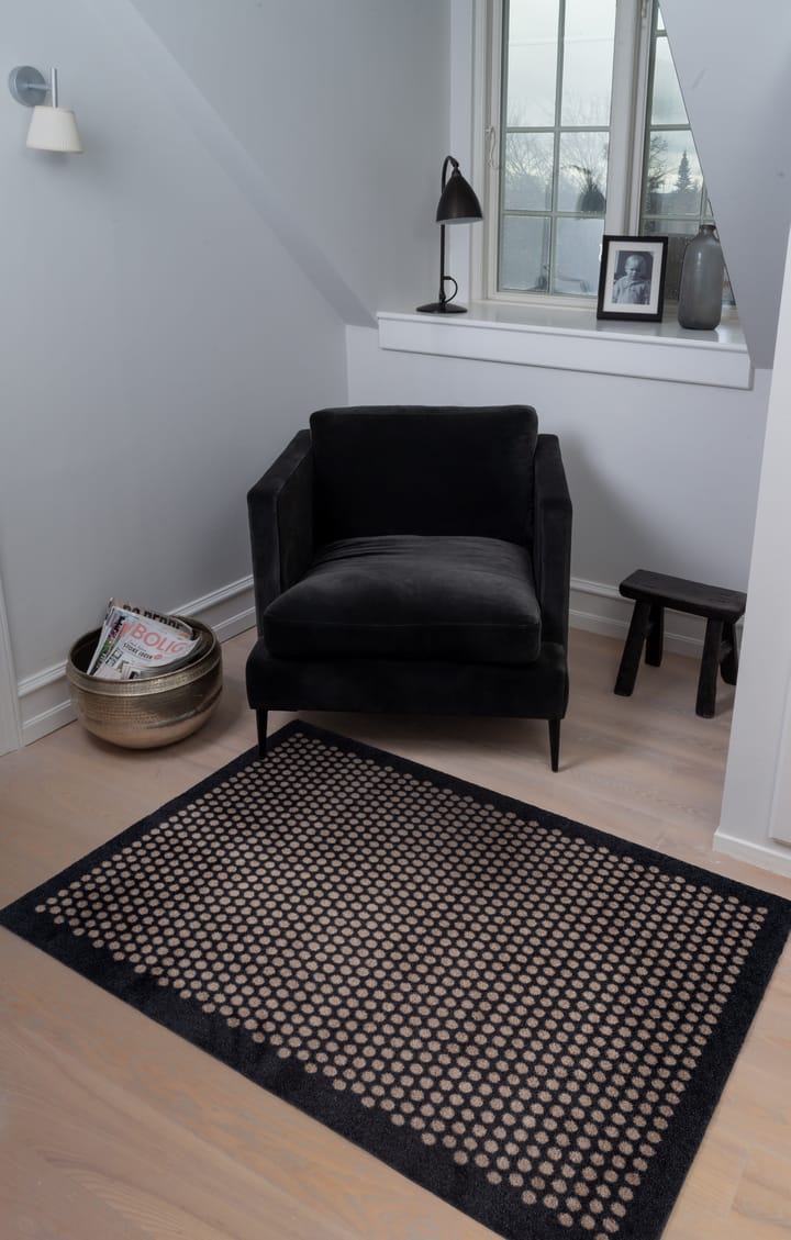 Dot hallway rug, Black-sand. 90x130 cm tica copenhagen