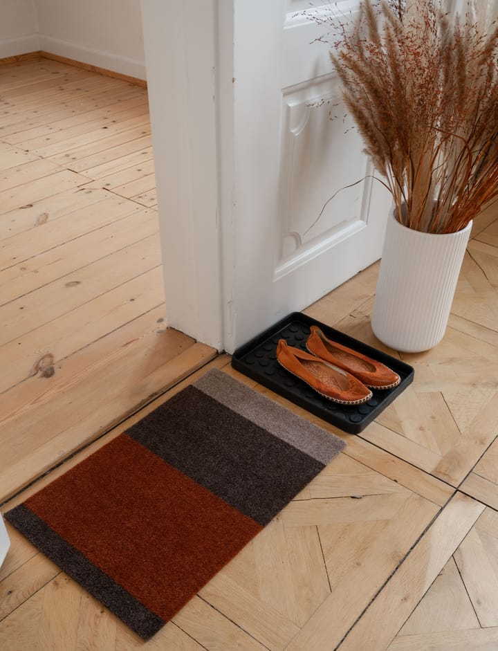 Stripes by tica. horizontal. doormat, Brown-terracotta. 40x60 cm tica copenhagen