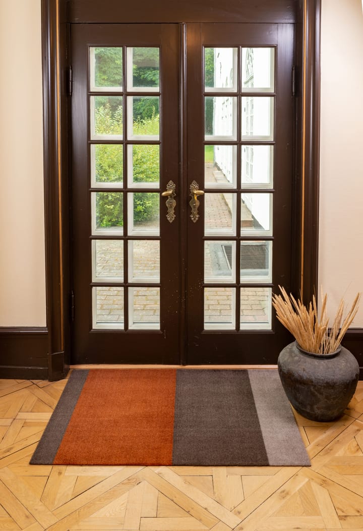 Stripes by tica. horizontal. hallway rug, Brown-terracotta90x130 cm tica copenhagen