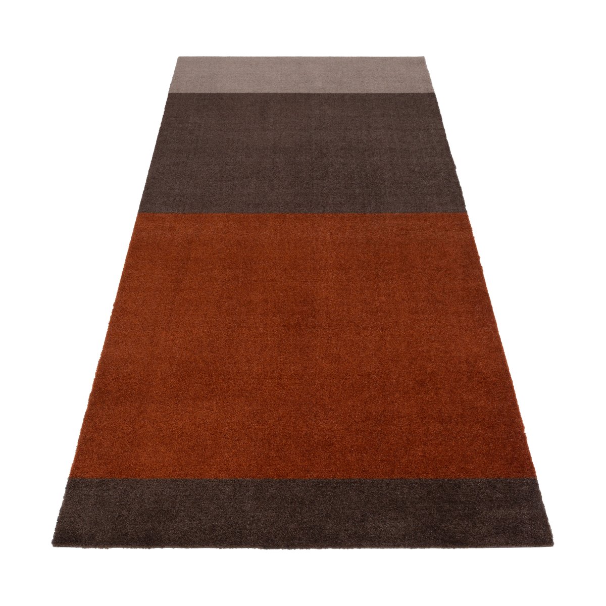 tica copenhagen Stripes by tica. horizontal. hallway rug Brown-terracotta90x200 cm