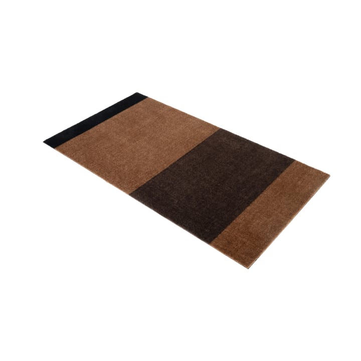 Stripes by tica. horizontal. hallway rug, Cognac-dark brown-black, 67x120 cm tica copenhagen