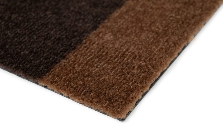 Stripes by tica. horizontal. hallway rug, Cognac-dark brown-black, 90x130 cm tica copenhagen