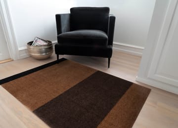 Stripes by tica. horizontal. hallway rug - Cognac-dark brown-black, 90x130 cm - tica copenhagen