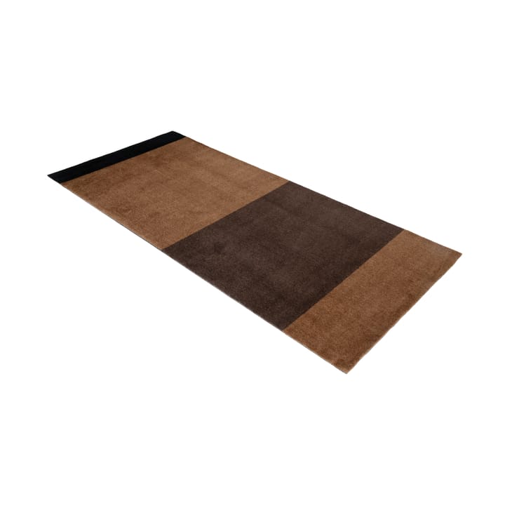 Stripes by tica. horizontal. hallway rug, Cognac-dark brown-black, 90x200 cm tica copenhagen