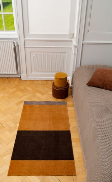 Stripes by tica. horizontal. hallway rug - Dijon-brown-sand. 67x120 cm - tica copenhagen