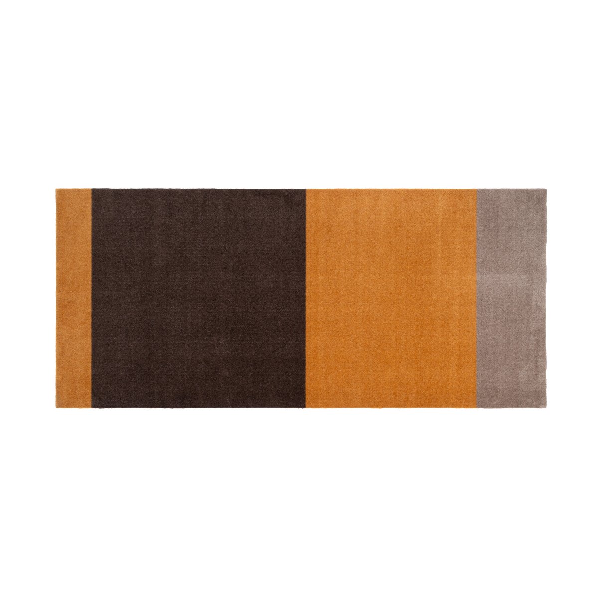 tica copenhagen Stripes by tica. horizontal. hallway rug Dijon-brown-sand. 90x200 cm