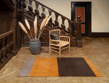 Stripes by tica. horizontal. hallway rug - Dijon-brown-sand. 90x200 cm - tica copenhagen