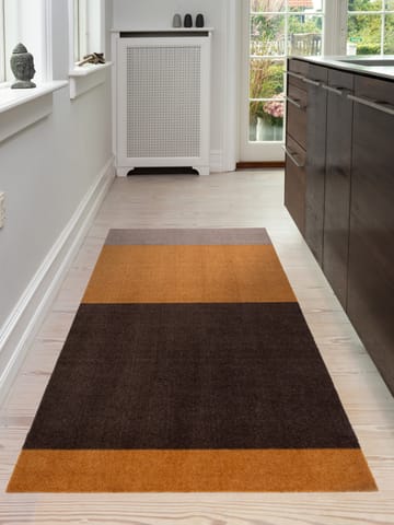 Stripes by tica. horizontal. hallway rug - Dijon-brown-sand. 90x200 cm - tica copenhagen