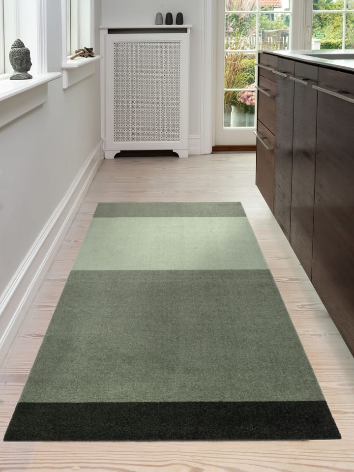 Stripes by tica. horizontal. hallway rug - Green. 90x200 cm - tica copenhagen