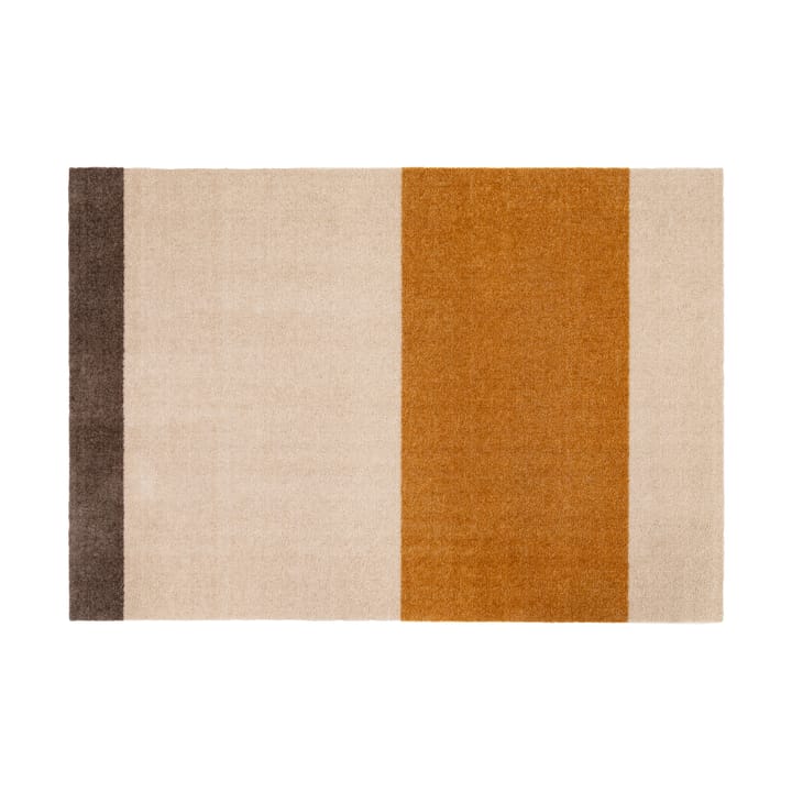 Stripes by tica. horizontal. hallway rug - Ivory-dijon-brown. 90x130 cm - tica copenhagen