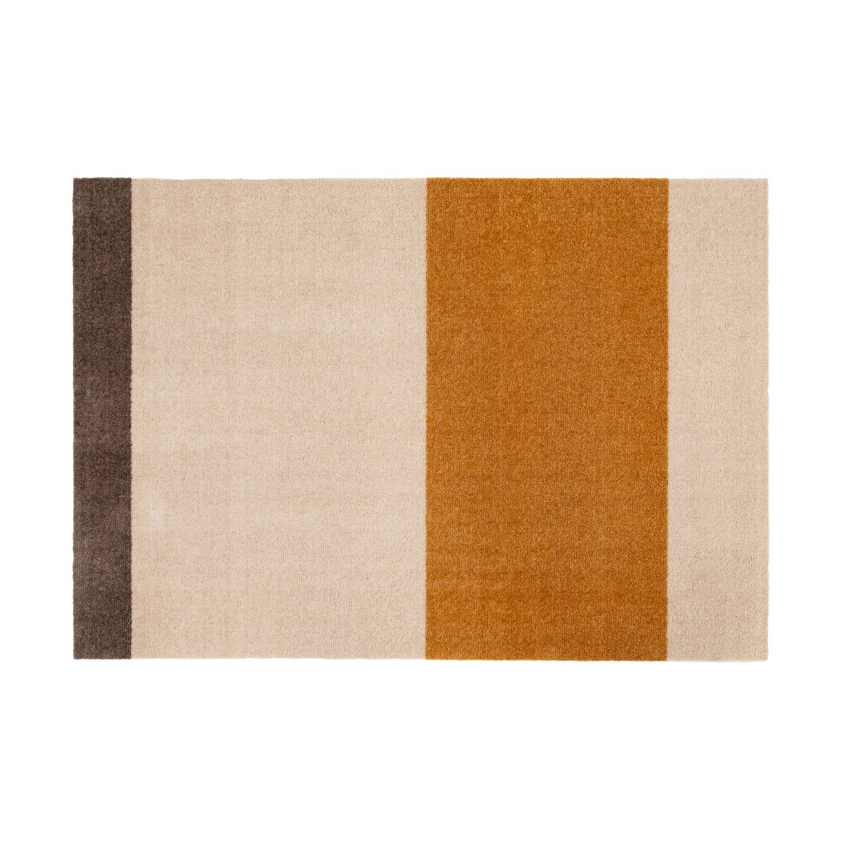 tica copenhagen Stripes by tica. horizontal. hallway rug Ivory-dijon-brown. 90x130 cm