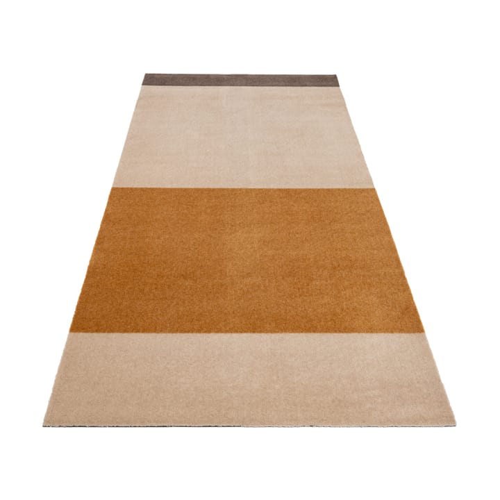 Stripes by tica. horizontal. hallway rug - Ivory-dijon-brown. 90x200 cm - tica copenhagen