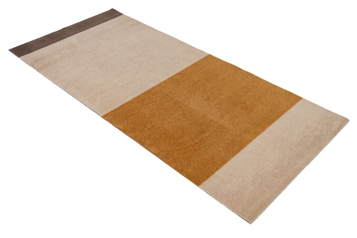 Stripes by tica. horizontal. hallway rug - Ivory-dijon-brown. 90x200 cm - tica copenhagen