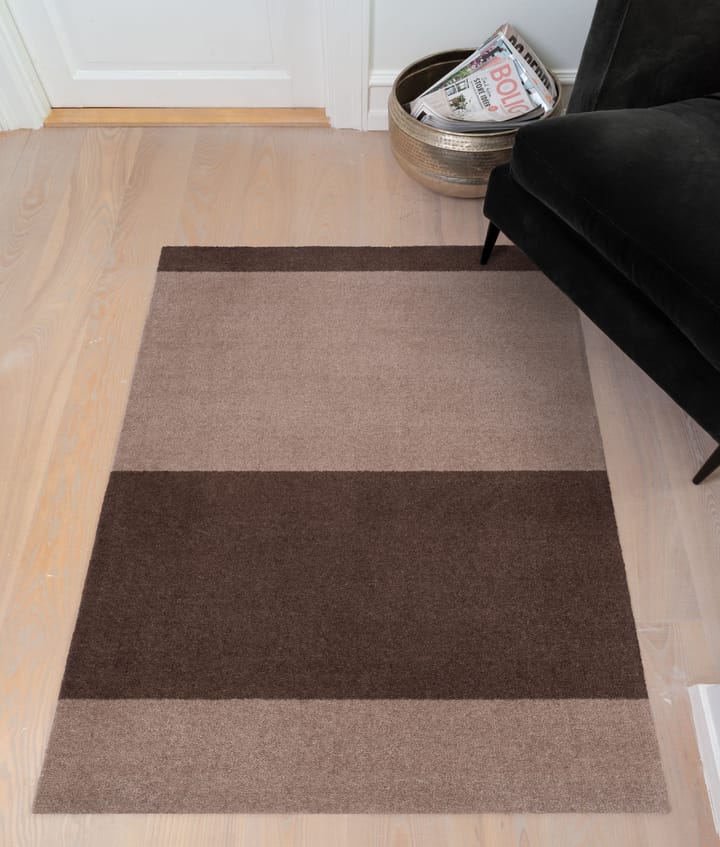 Stripes by tica. horizontal. hallway rug, Sand-brown. 67x120 cm tica copenhagen