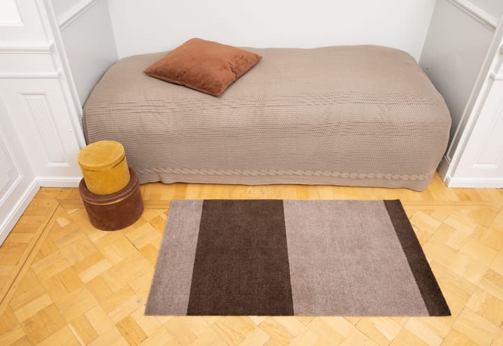 Stripes by tica. horizontal. hallway rug, Sand-brown. 67x120 cm tica copenhagen