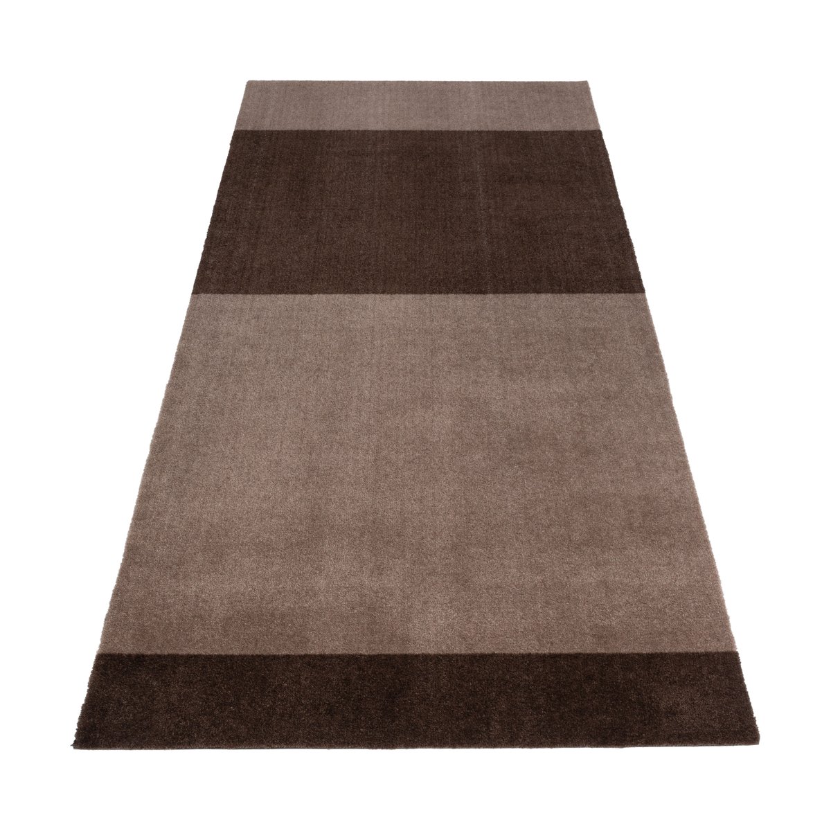 tica copenhagen Stripes by tica. horizontal. hallway rug Sand-brown. 90x200 cm