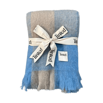 Ahlblom wool throw 130x170 cm - Beige-blue - Tinted