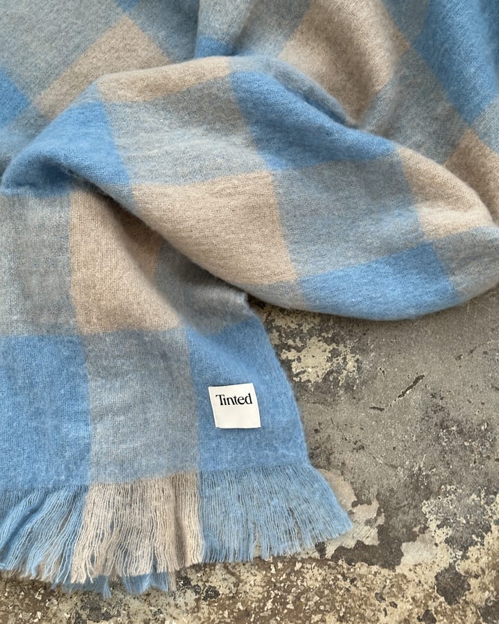 Ahlblom wool throw 130x170 cm, Beige-blue Tinted