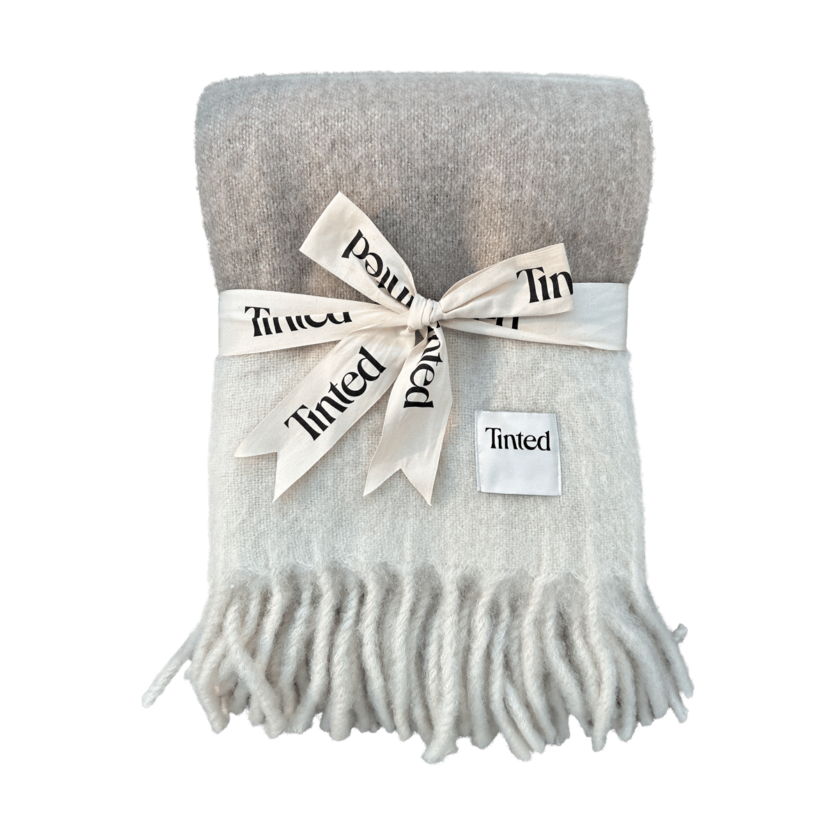 Tinted Hemple wool throw 130x170 cm Beige-offwhite