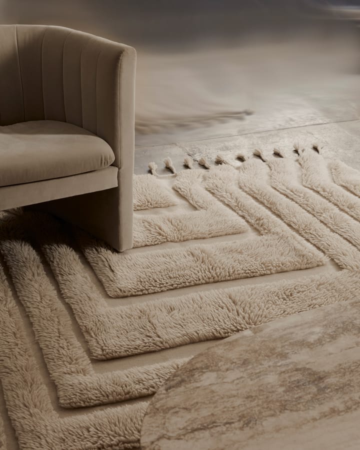 Kask wool carpet 200x300 cm, Beige Tinted