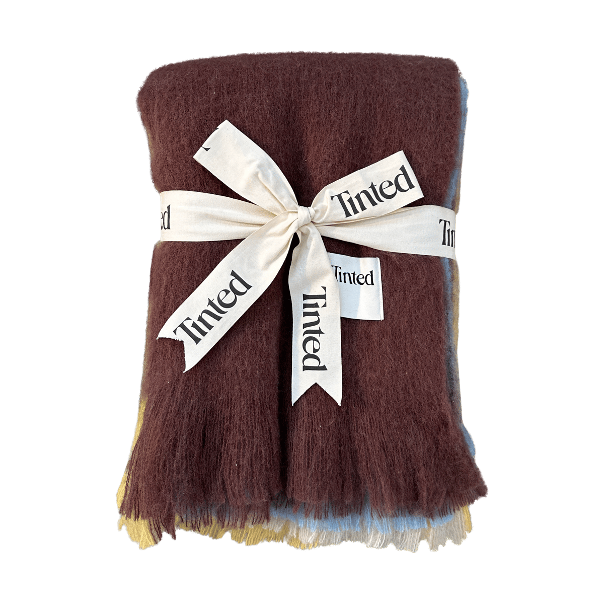 Tinted Lovstrand wool throw 130x170 cm Brown-multi