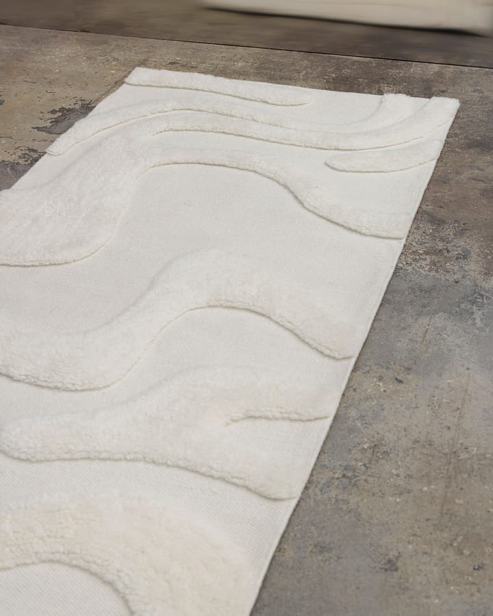 Norlander entrance rug wool 80x250 cm - White - Tinted