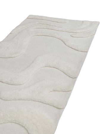 Norlander entrance rug wool 80x350 cm - White - Tinted