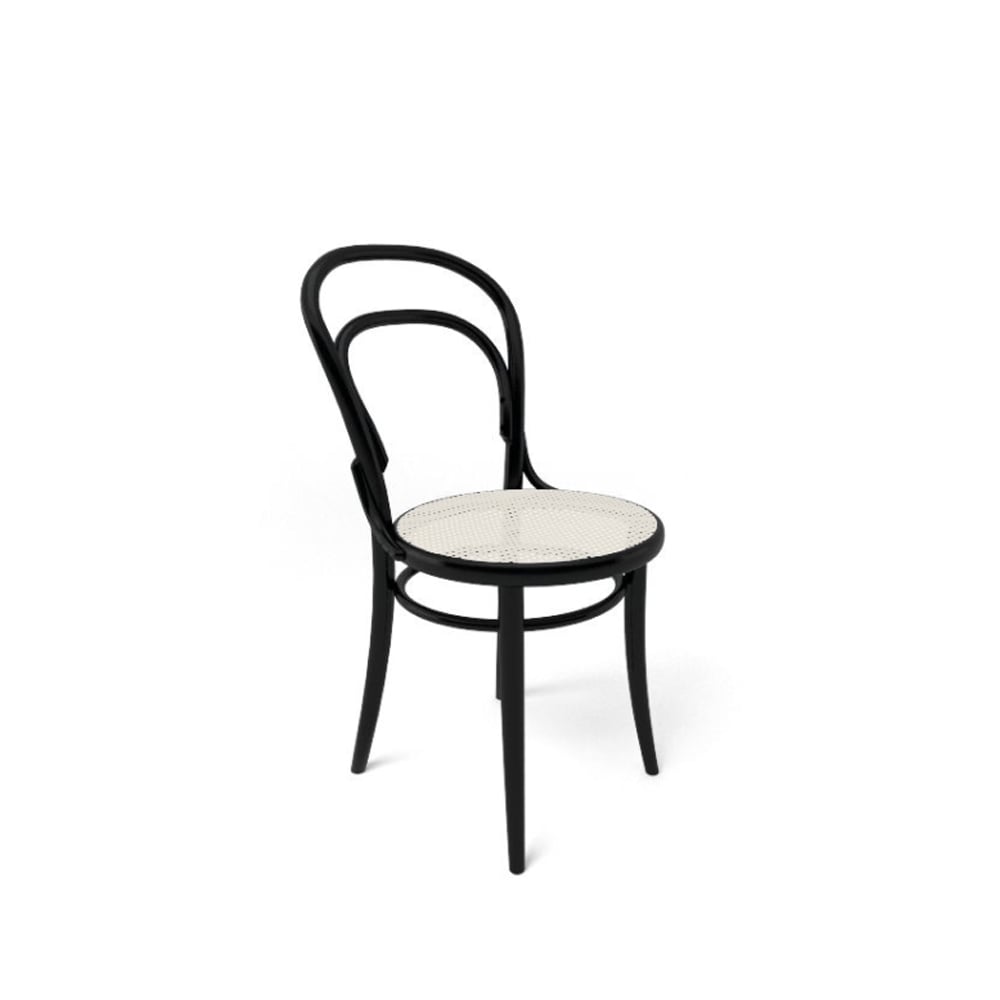 TON Ton no.14 chair Black stained B123-New rattan seat