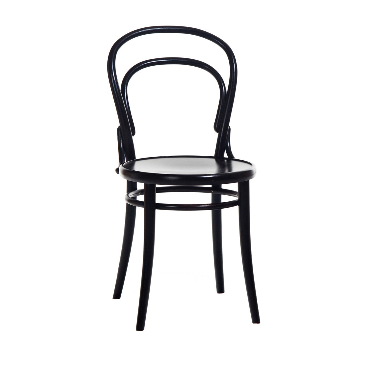 TON Ton no.14 chair Black stainedB123-New veneer seat