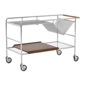 Alima storage trolley varnished walnut - Chrome & lacquered walnut - &Tradition