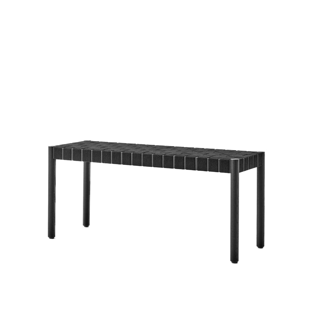 &Tradition Betty TK4 bench Black. black braided linen seat