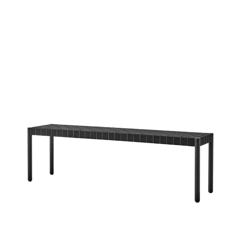 &Tradition Betty TK5 bench Black. black flätad linnebandsseat