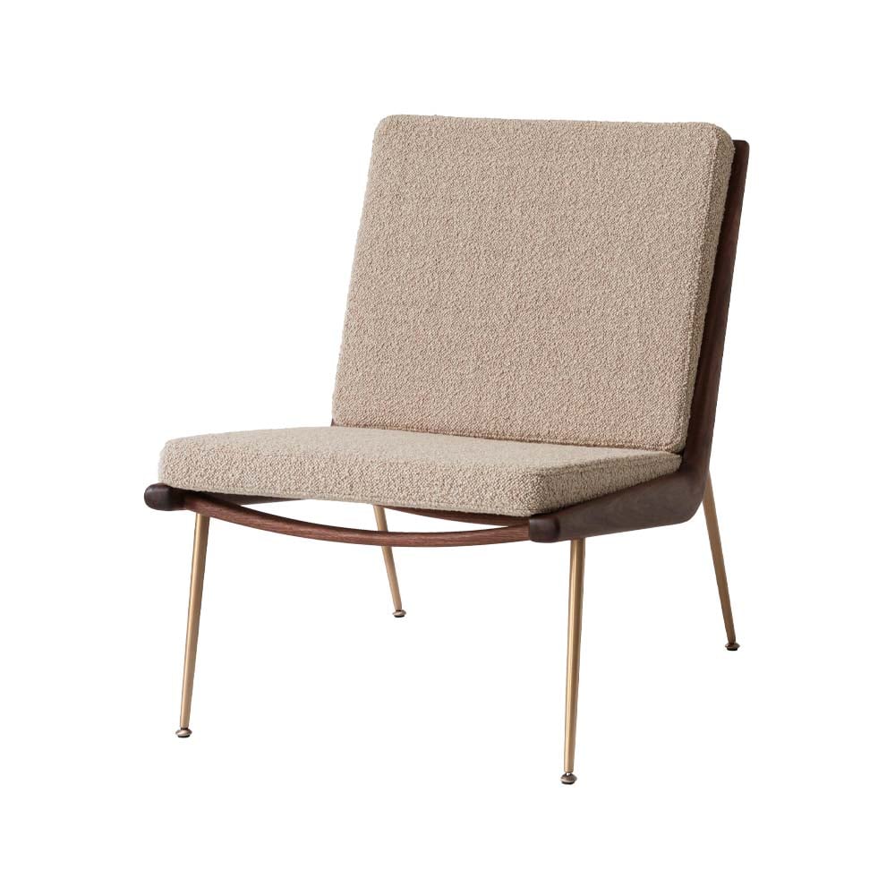 &Tradition Boomerang HM1 armchair Karakorum 003 beige, oiled walnut legs